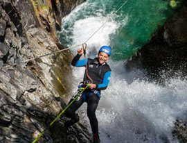 canyon de l'Artigue en Ariège à la journée durant un stage sportif