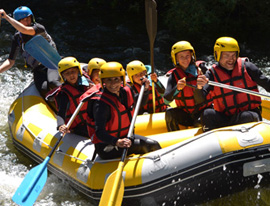 rafting sur l'Aude dans le sud de la france, à 1h de la côte méditerranéenne